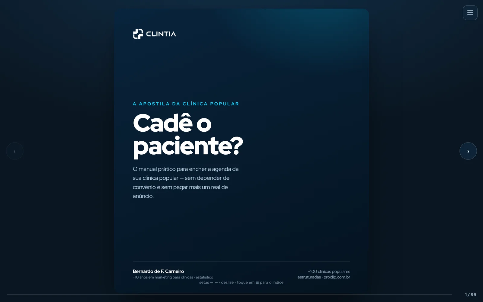 Tela do portal: O Manual