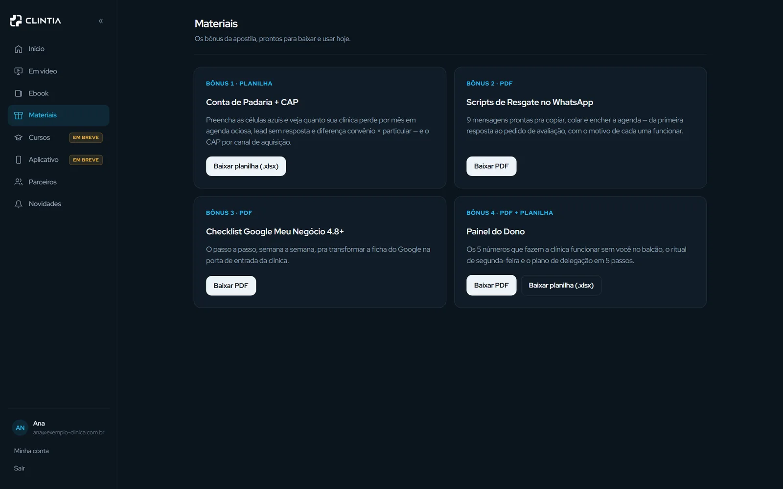 Tela do portal: Ferramentas